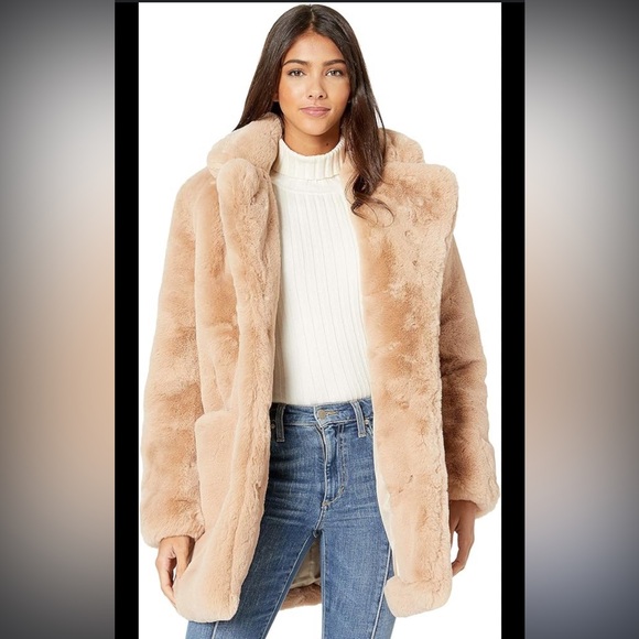 Apparis Sophie Coat Size Small Tan Camel Color - Picture 7 of 8